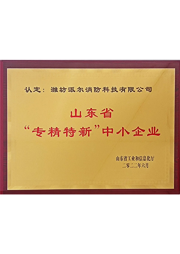 山東省專精特新中小企業(yè)